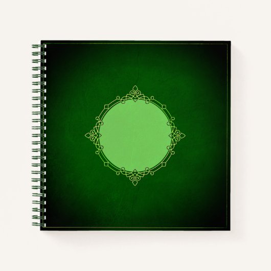 Donkergroen  Keltisch Lijst Notitieboek (Voorkant)