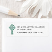 Donkergroen kruis met retouradres etiket (Insitu)