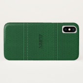 Donkergroen  kunstleer Case-Mate iPhone case (Achterkant (horizontaal))