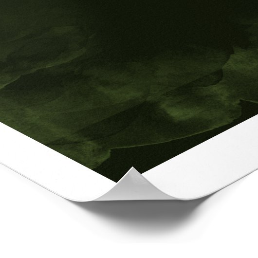 Donkergroen landschap poster (Hoek)