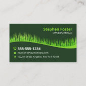 Donkergroen Lawn Care Landscaping Mowing Lawncare Visitekaartje (Voorkant)