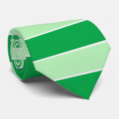 Donkergroen licht groen horizontale strepen stropdas (Opgerold)