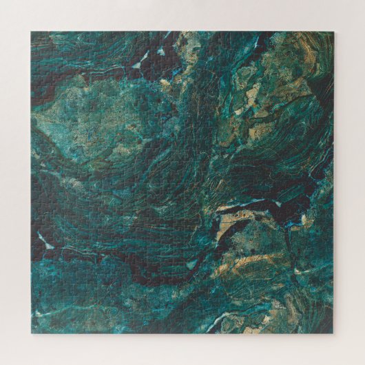 Donkergroen marmer: luxe textuur. legpuzzel (Horizontaal)