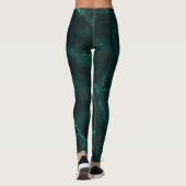 Donkergroen marmer, naadloze textuur. leggings (Achterkant)