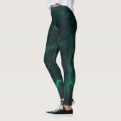 Donkergroen marmer, naadloze textuur. leggings (Links)