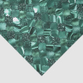 Donkergroen Marokkaans Quatrefoil Patroon Tissuepapier (Detail)