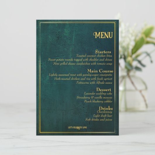  donkergroen menu (Staand voorkant)