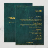  donkergroen menu (Voorkant / Achterkant)