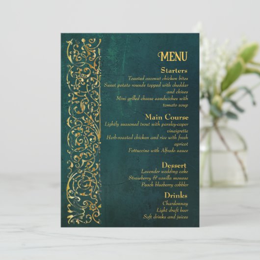 donkergroen menu (Staand voorkant)