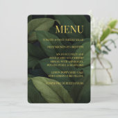 Donkergroen menu Tropische bladeren (Staand voorkant)