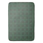 Donkergroen met Geometric Floral Style Pattern Badmat (Voorkant Verticaal)