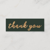 Donkergroen met goud Bedankt Visitekaartje (Voorkant)