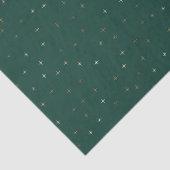 Donkergroen met goud en witte sterren tissuepapier (Detail)