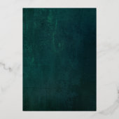  donkergroen met goud folie uitnodiging (Achterkant)