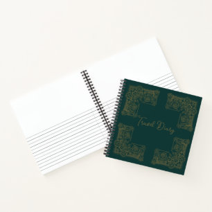 donkergroen met goudsierlijk Lijst Notitieboek
