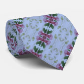 Donkergroen met roze stropdas (Opgerold)