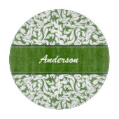 Donkergroen met Witte Gepersonaliseerde Snijplank (Voorkant)