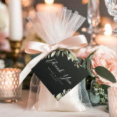 Donkergroen Modern groen blad bruiloft dank u Bedankjes Labels