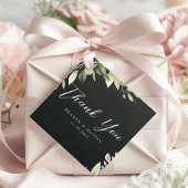 Donkergroen Modern groen blad bruiloft dank u Bedankjes Labels