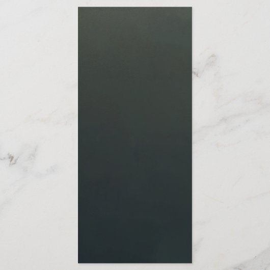 Donkergroen Modern groen bladeren bruiloft Menu (Achterkant)