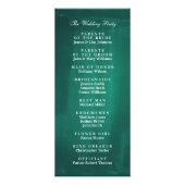 Donkergroen modern programma. Elegante smaragdgroe Reclamekaart (Achterkant)