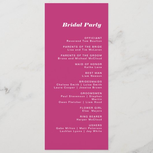 Donkergroen Modern Wedding Drops Design Programmakaart (Achterkant)