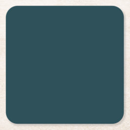 Donkergroen monochroom effen kleur Elegant Budget Kartonnen Onderzetters
