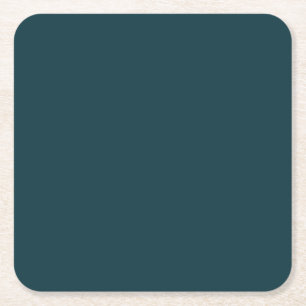 Donkergroen monochroom effen kleur elegant budget kartonnen onderzetters
