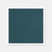 Donkergroen monochroom effen kleur Elegant Budget Servet (Voorkant)