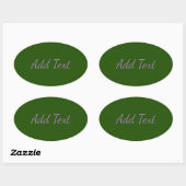 Donkergroen ovale sticker (Vel)