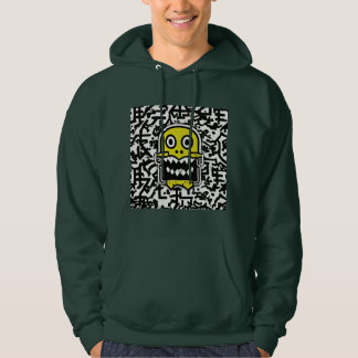 Donkergroen Pacman Hoodie