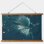 Donkergroen palmblad hangend wandkleed (Voorkant)