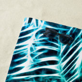 Donkergroen palmpatpatroon, oerwoud thema 2 strandlaken (In situ)