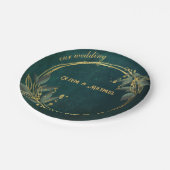  donkergroen papieren bordje (Gekanteld)