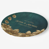  donkergroen papieren bordje (Gekanteld)