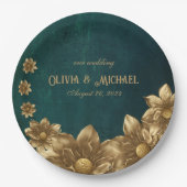  donkergroen papieren bordje (Voorkant)