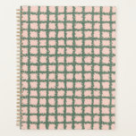 donkergroen pastroze patroon planner<br><div class="desc">Stijlvolle  donkergroene en pastelroze platte planner. Exclusief voor u ontworpen door Happy Dolphin Studio!</div>