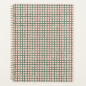  donkergroen pastroze patroon planner (Voorkant)