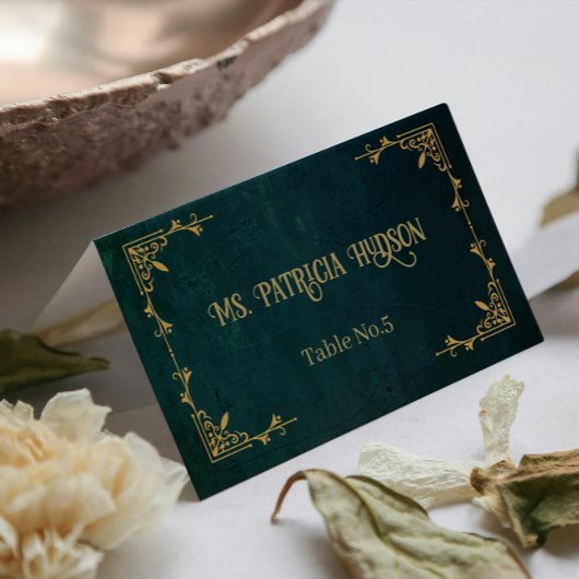  donkergroen plaatskaartje