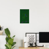 Donkergroen Poster (Thuiskantoor)