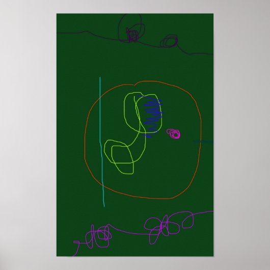 Donkergroen Poster (Voorkant)