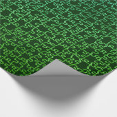 Donkergroen puzzle-omslagpapier cadeaupapier (Hoek)