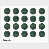 donkergroen ronde sticker (Vel)