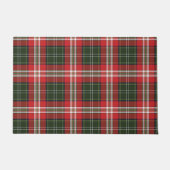 Donkergroen, rood en wit Tartan Plaid Deurmat (Voorkant)