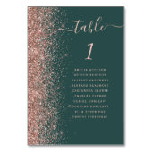 Donkergroen Roos gouden glitter bruiloft Kaart (Achterkant)