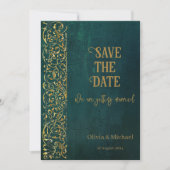  donkergroen save the date (Voorkant)