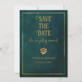 donkergroen save the date (Voorkant)