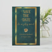 donkergroen save the date (Staand voorkant)