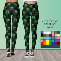 Donkergroen sparkle Shamrock Clover patroon zwart