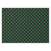 Donkergroen sprankelend Shamrock patroon op zwart Tafelkleed (Voorkant (Horizontaal))